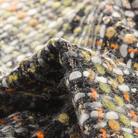 Kostýmová látka imitace ručně tkané hnědorezavá