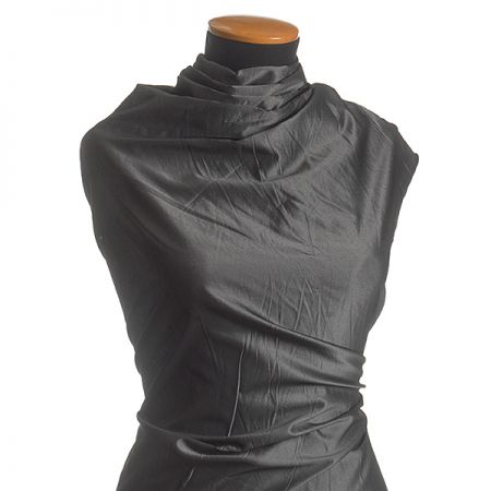 Taft hladký šanžán antracit