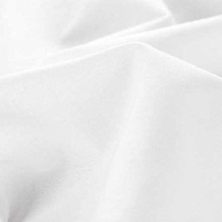 Len bavlna směs pružný střední síly bílé barvy