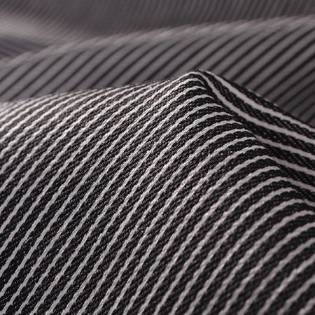 Riflovina proužky šedočerná/bílá