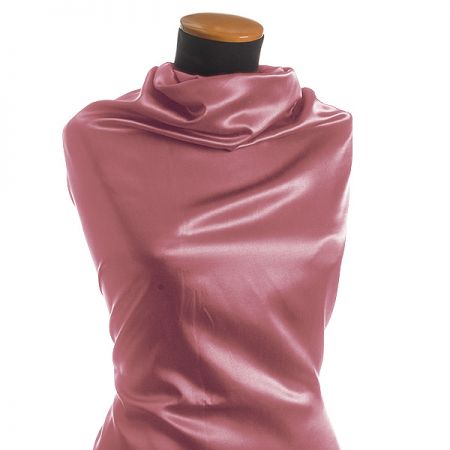 Pružný satén hladký pastel starorůžová