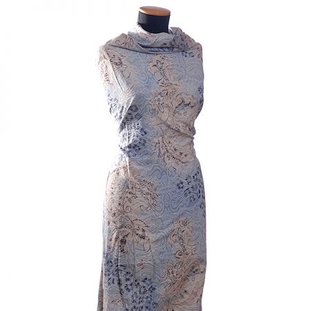 Efektní pružná látka plastický vzor/tisk 