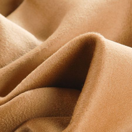 Flauš směs vlna kašmír camel