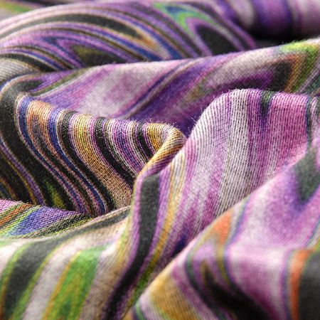 Podzimní úplet nevšední vzor fialový