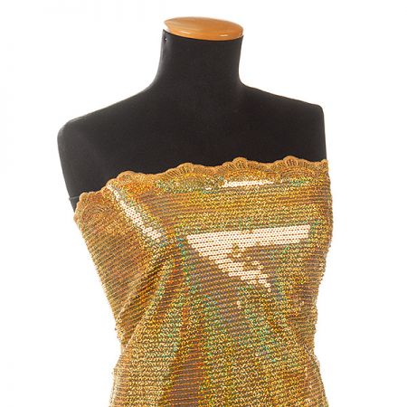 Flitrová třpytivá látka zlatá/duhová