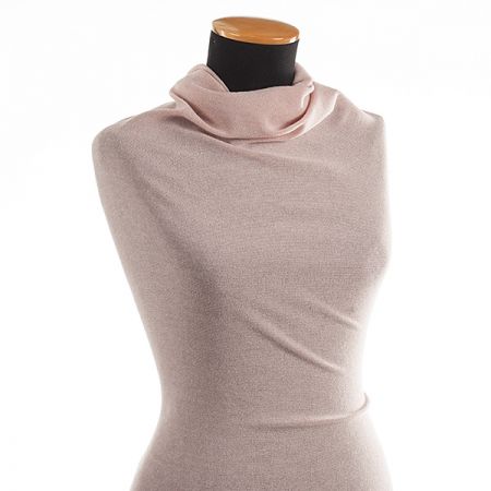 Teplejší silnější úplet buklé pastel starorůžová