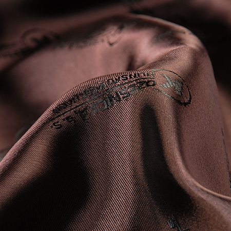 Podšívka žakárová hnědá kabátová