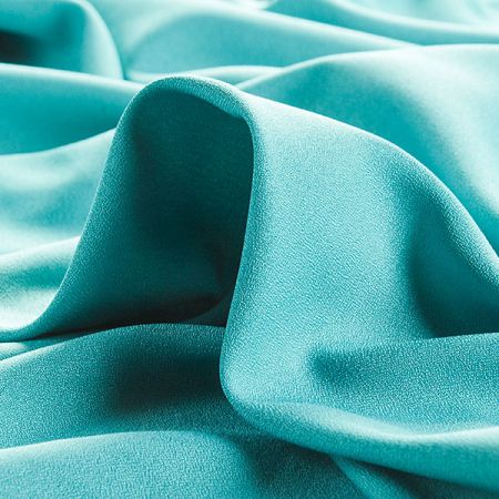 Žoržet šatový oboustranně pružný tyrkysové barvy