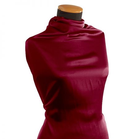 Satén pružný jemný vínové barvy