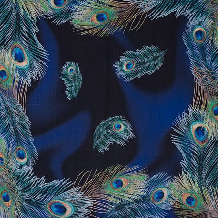 Exkluzivní látka směs vlna merino/angora paví pera