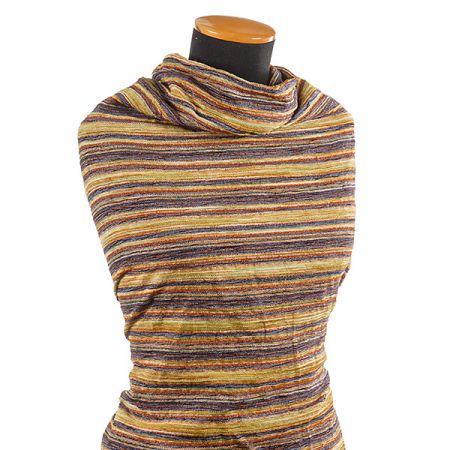 Žakárová kostýmová látka vlna směs hnědobéžová