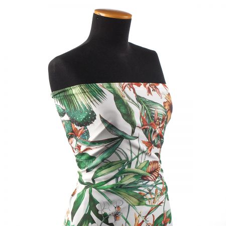 Žoržetová pletenina design MarLen tisk tropico