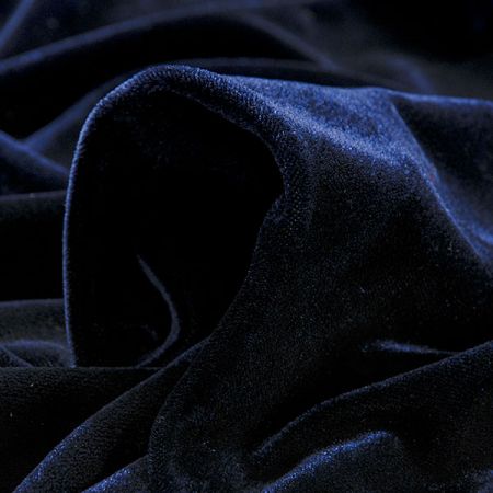 Samet pružný velvet lesk tm.modrá