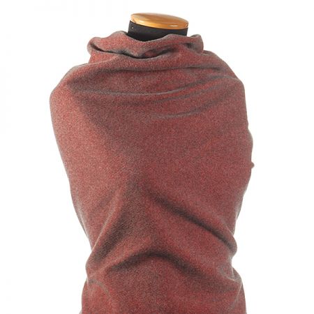 Flauš vlna směs oboustranná červeno/šedá