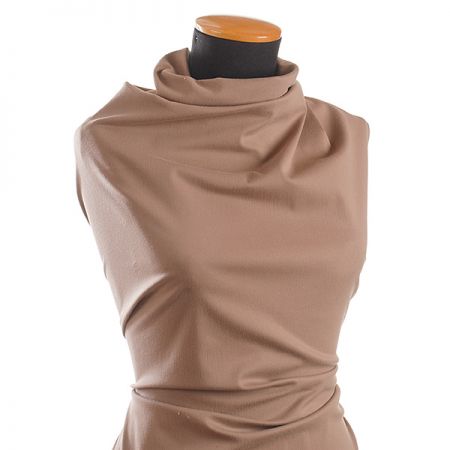 Bavlněná pružná látka hnědá