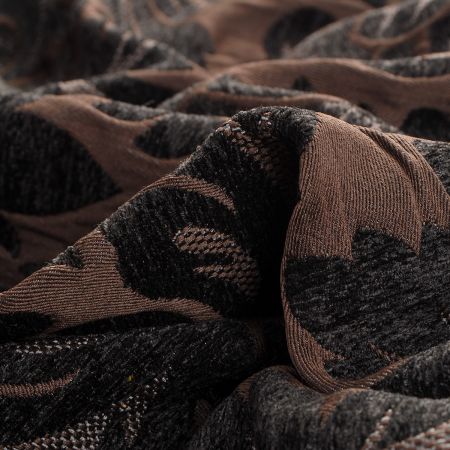 Dekorační látka s rorkovým vzorem černohnědá