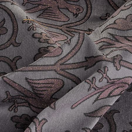 Replika historické tkaniny Arras fialová/šedá