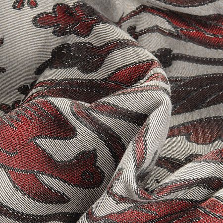 Replika historické tkaniny Arras vínová/šedá