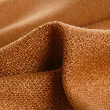 Úplet teplejší směs rayon s vlasem camel hnědá