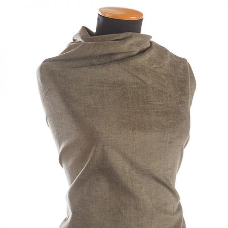 Pružný manšestr šedohnědý