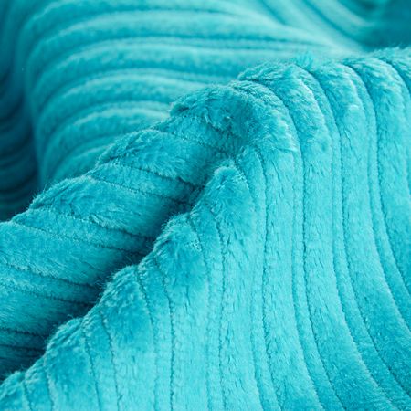 Manšestr bavlněný široké/úzké pruhy tyrkysový