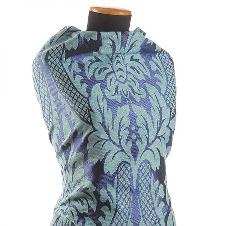 Replika historické tkaniny Rokoko fialová/rex