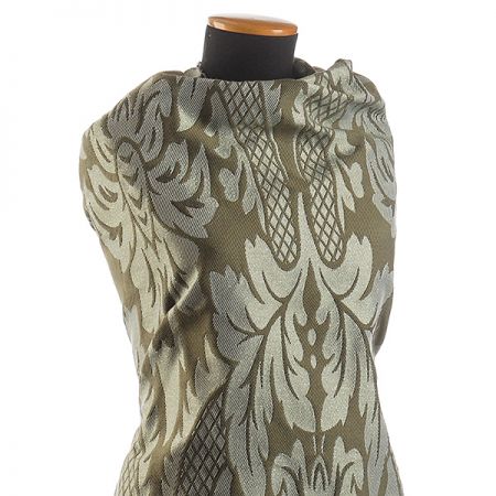 Replika historické tkaniny Rokoko khaki