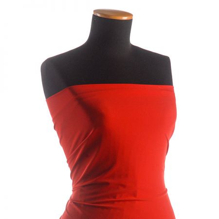 Kostýmová látka lesklá červená