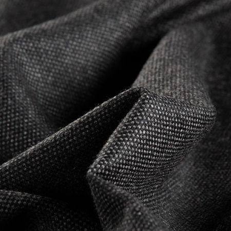 Vlněná látka tvíd kostýmovka šedočerná