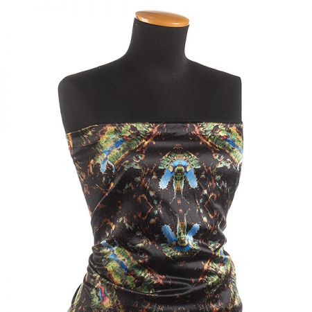 Satén matný digitální tisk černý