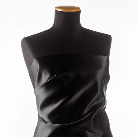 Satén taft nepružný černý II.jakost