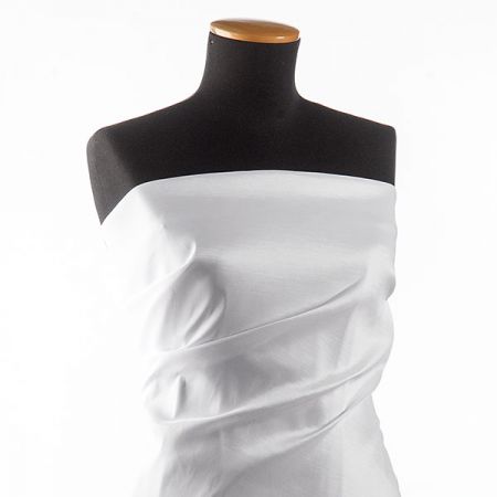 Taft pružný lomená bílá