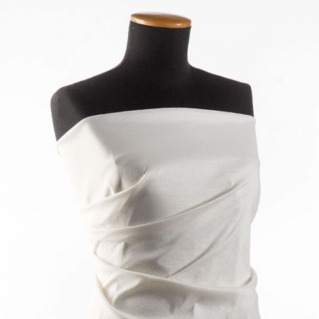 Taft pružný smetanový