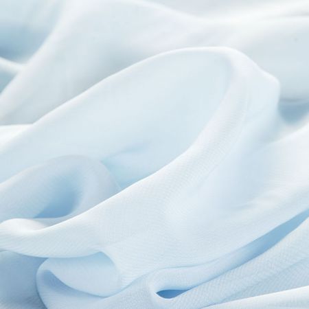 Šifon jednobarvený hladký světle modrý