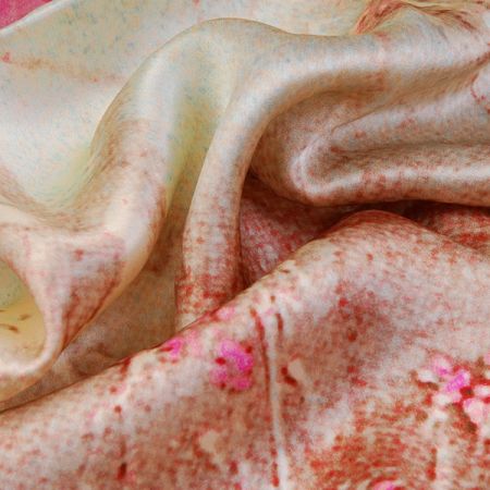 Látka originální tisk styl "Baroko" satén polyester