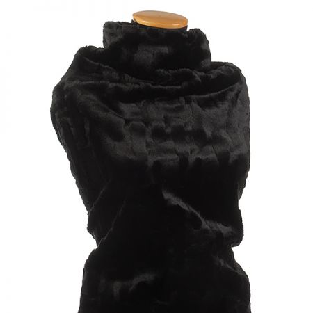 Imitace kožešiny nízký vlas černá 