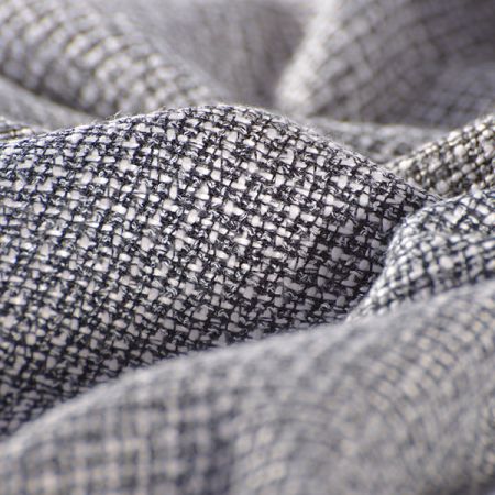 Látka na kostým imitace ručně tkané metráže černobílá