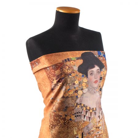 Žoržetová pletenina design MarLen tisk Klimt