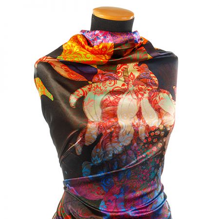 Atlas motiv květu podklad ornament