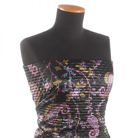 Prošev saténový vzor paisley černý