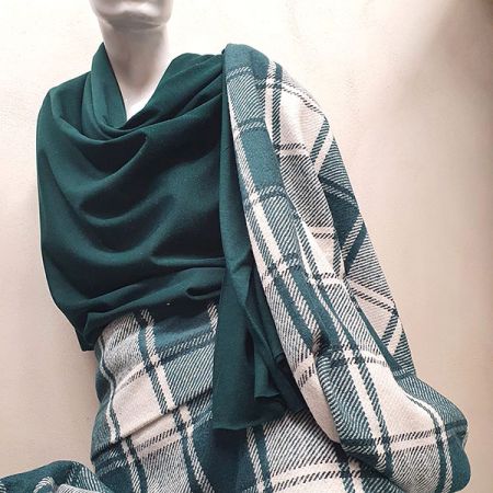 Flanel vzor káro kostka tmavě zelená