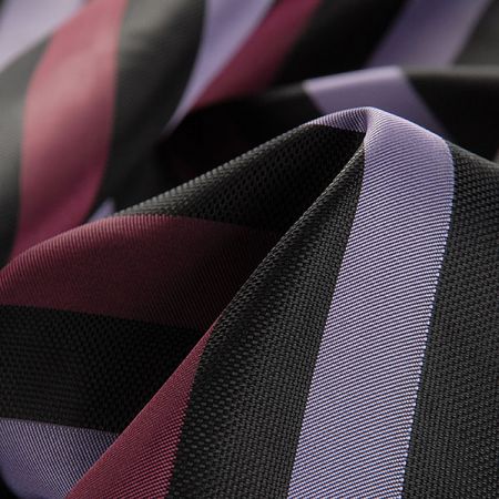 Podšívka žakárová proužky černé/vínové