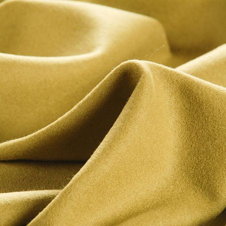 Flauš směs vlna kašmír jemný olivově zelený