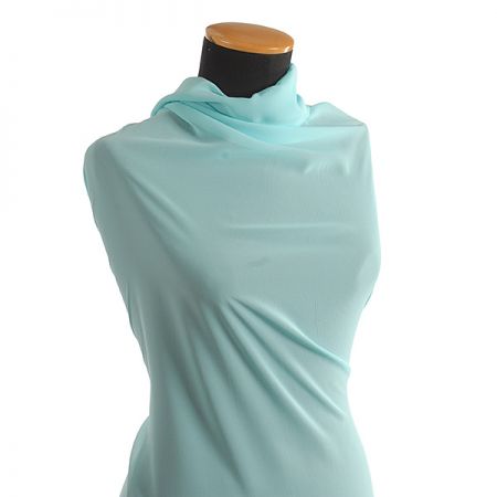 Šifon jednobarevný hladký sv.tyrkysový