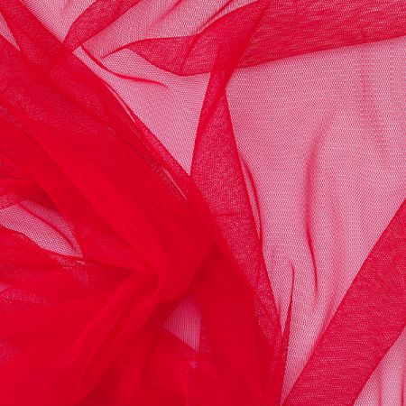 Tyl pružný jemný červený tmavší