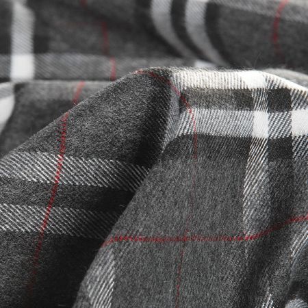 Kostýmová látka vzor kostky tartan šedá