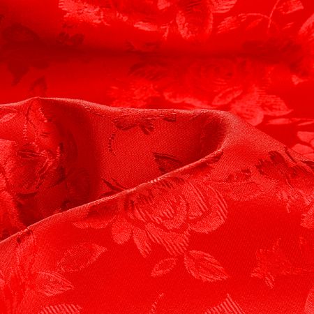 Brokát krojový nepružný červený