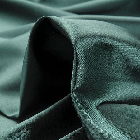 Satén pružný jemný zelený tmavý