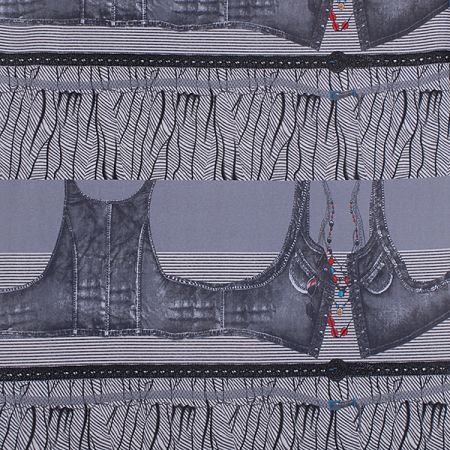 Kupón pletenina úplet tisk šaty 3 kupóny za cenu 2 kupónů