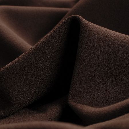 Žoržet šatový silnějsí viskoza směs tmavě hnědá